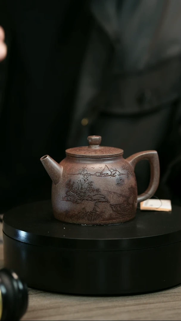 茶壶紫砂～****～H2143李琴溪山垂钓渔罩