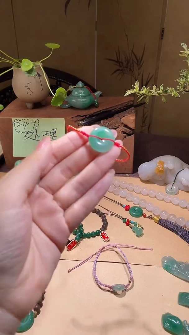 石英石合金天然非洲翠平安扣