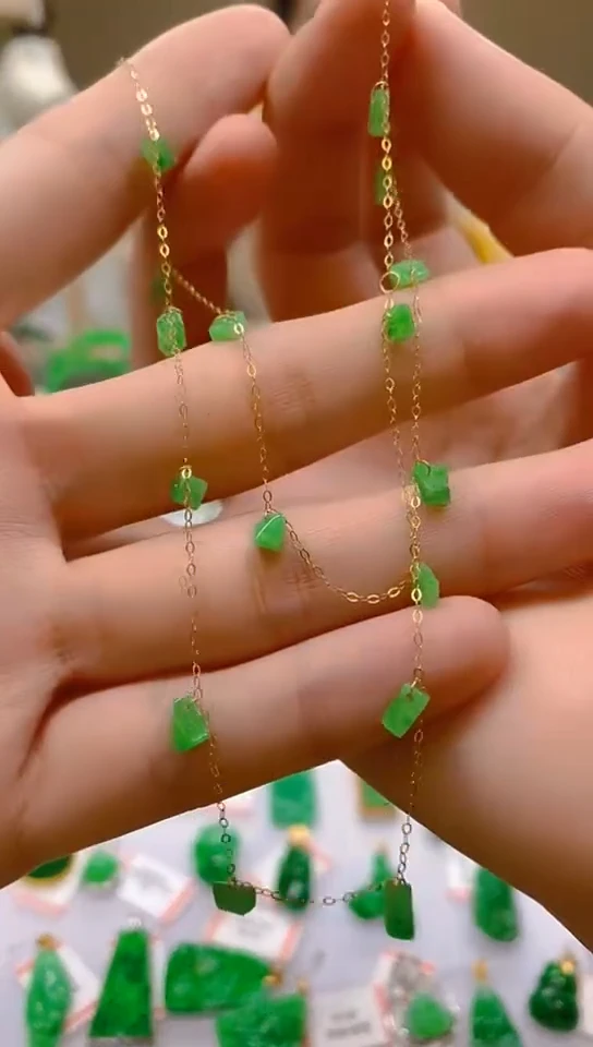 【闪购商品】翡翠颈饰18K金镶嵌新号开播，全场乱卖