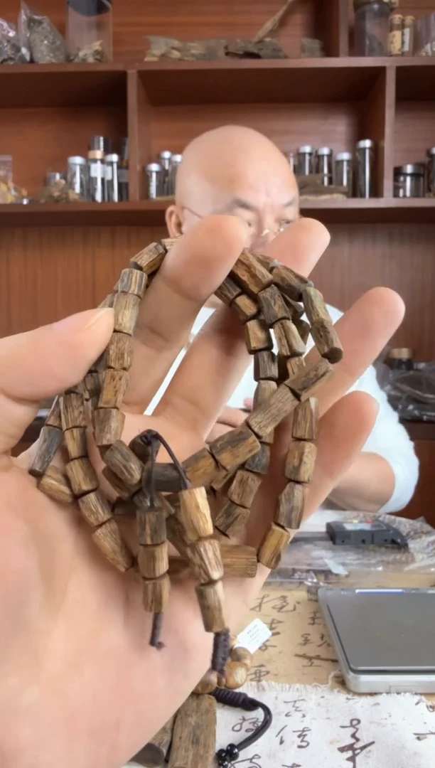 沉香手串奇楠沉香随形桶珠多圈手串一条