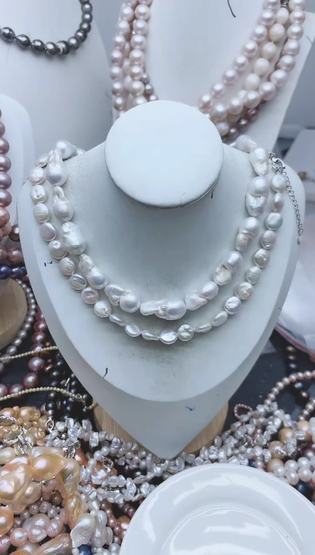 【闪购商品】淡水珍珠颈饰钛钢1