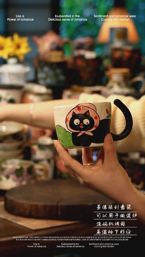 陶瓷景德镇高温釉下彩手工手绘款式