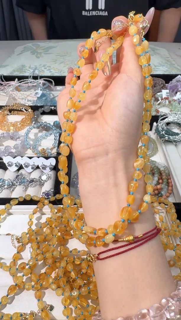 水晶手链未镶嵌Y012蜜啦糖豆锁骨链