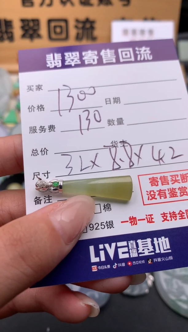 翡翠18K金镶嵌颈饰10135271