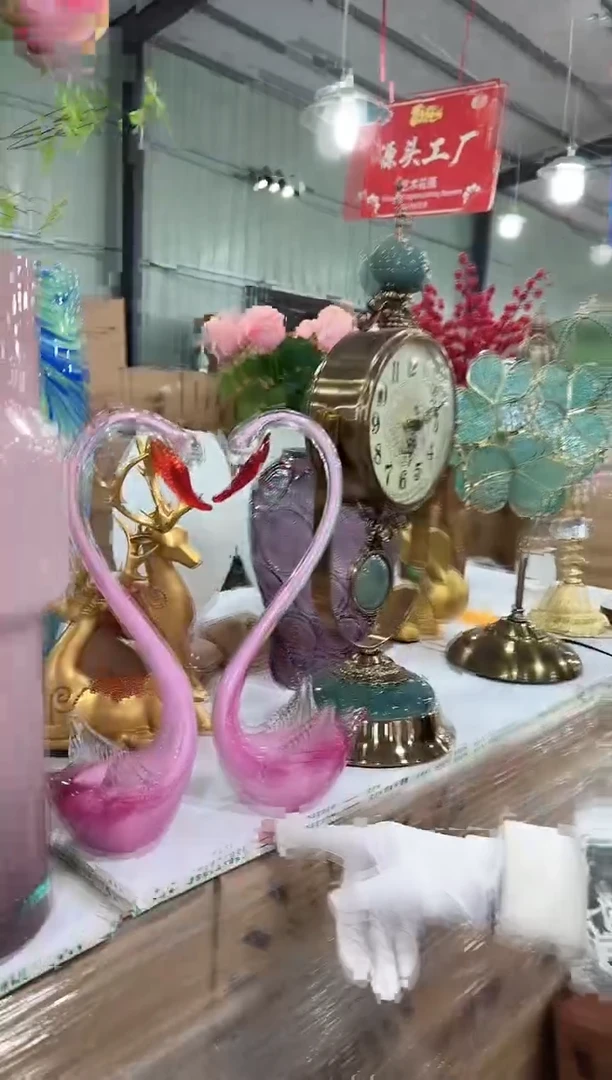 【闪购商品】无铅玻璃悠悠G-花器-26早一对鹅