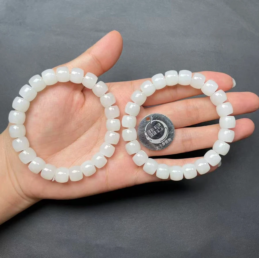 38205T07-3B3-和田玉手串/约9+/约23颗/-多样性发其一