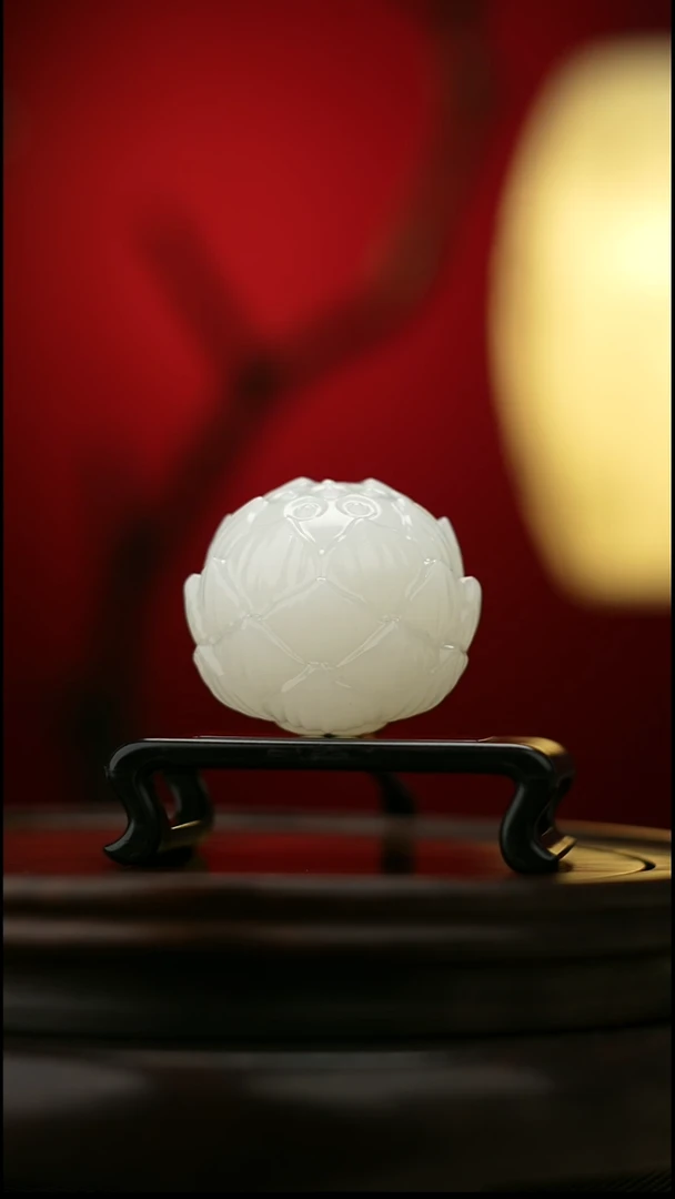 玉【好运莲莲】天然玉石手把件