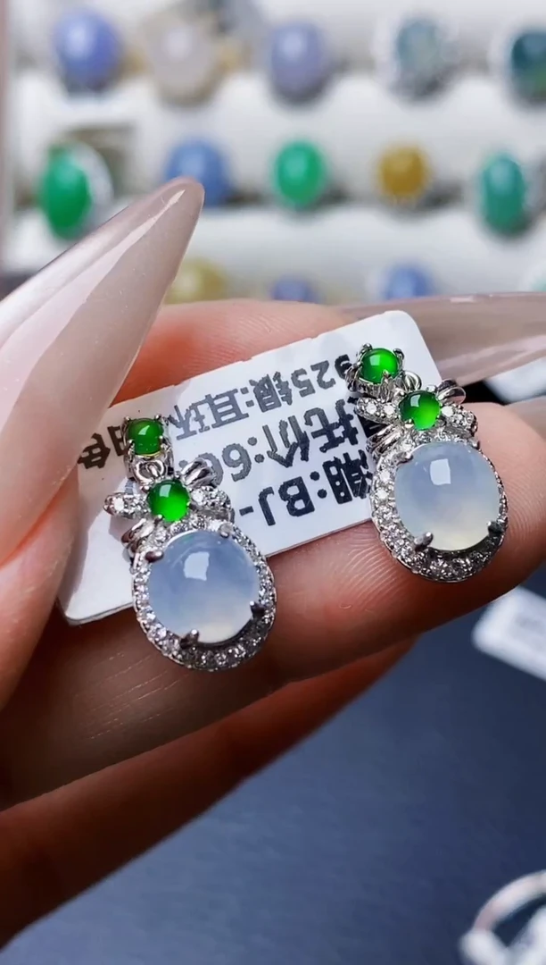 银S925镶嵌戒指翡翠6229