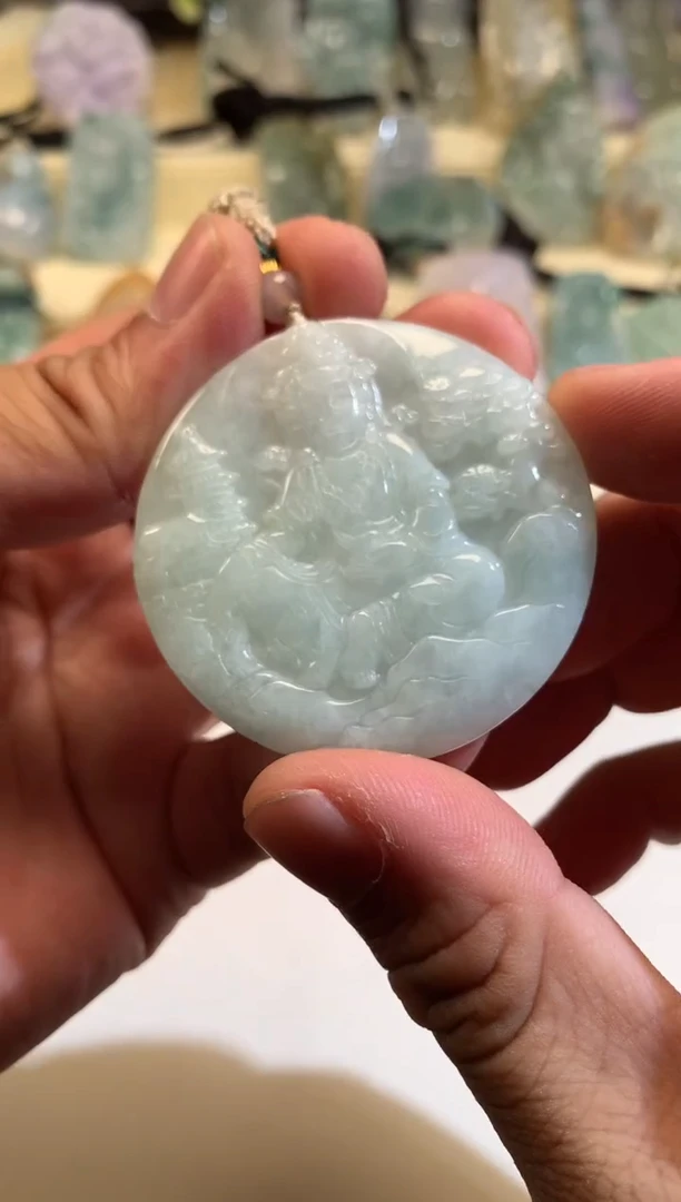 翡翠未镶嵌颈饰6/18/160