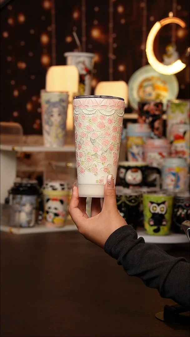 (玉泥）景德镇手工手绘文创陶瓷杯