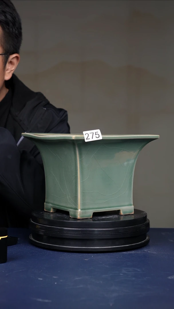 其他瓷微瑕275号四方盆 口径21高16.5