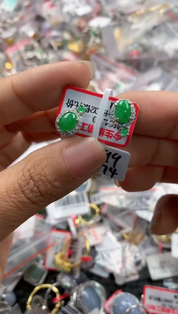 银S925镶嵌戒指翡翠12                 10