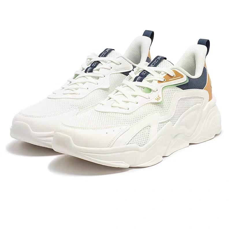 361°男休闲鞋老爹鞋春双网面轻便软弹透气男士休闲鞋百搭6771