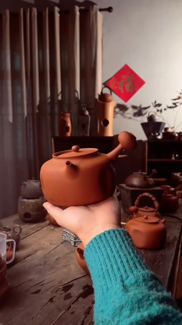 【闪购商品】壶薄胎凹凸侧把壶叭叭叭