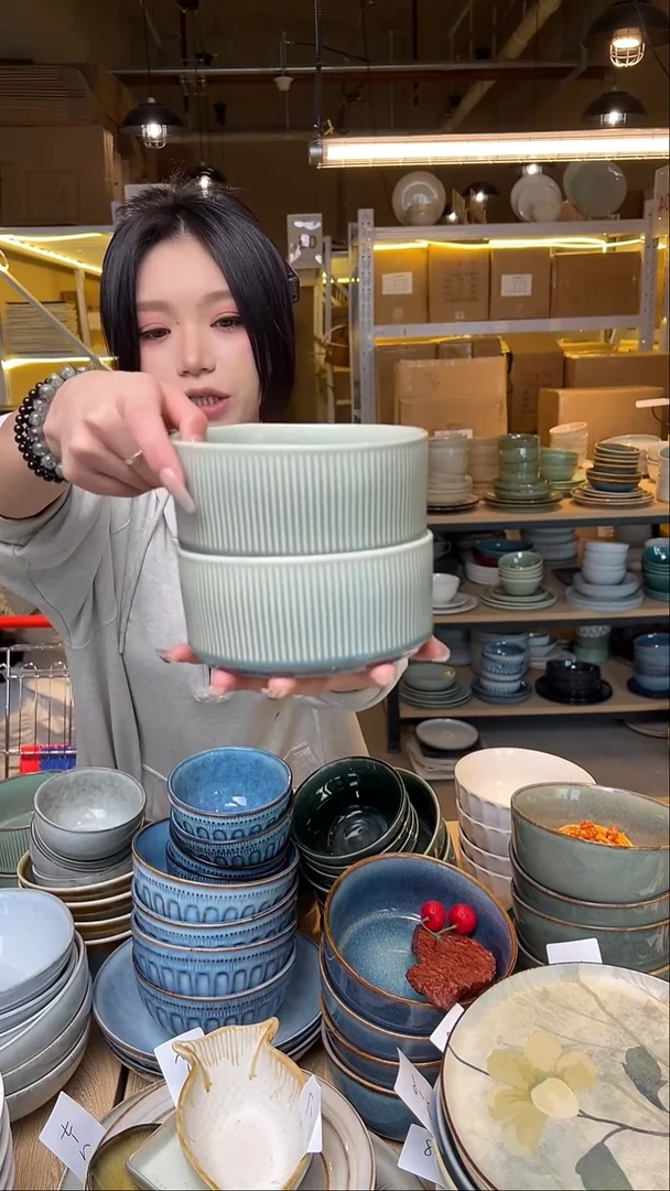 瓷34外贸尾货窑变釉下彩默认微瑕