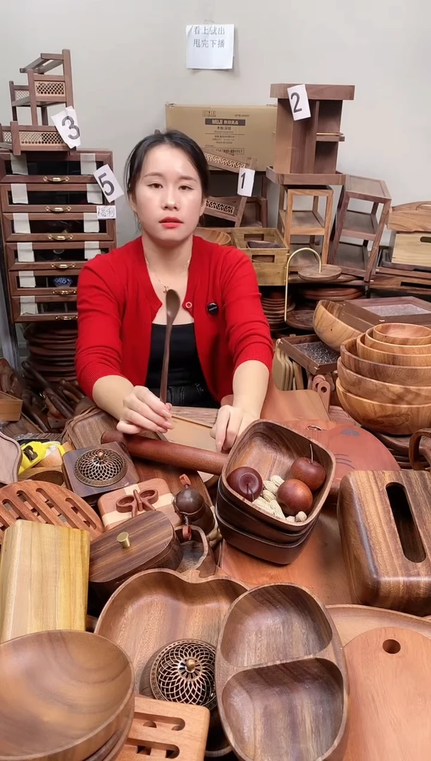 木 北美黑胡桃木长柄搅拌勺    到手2把