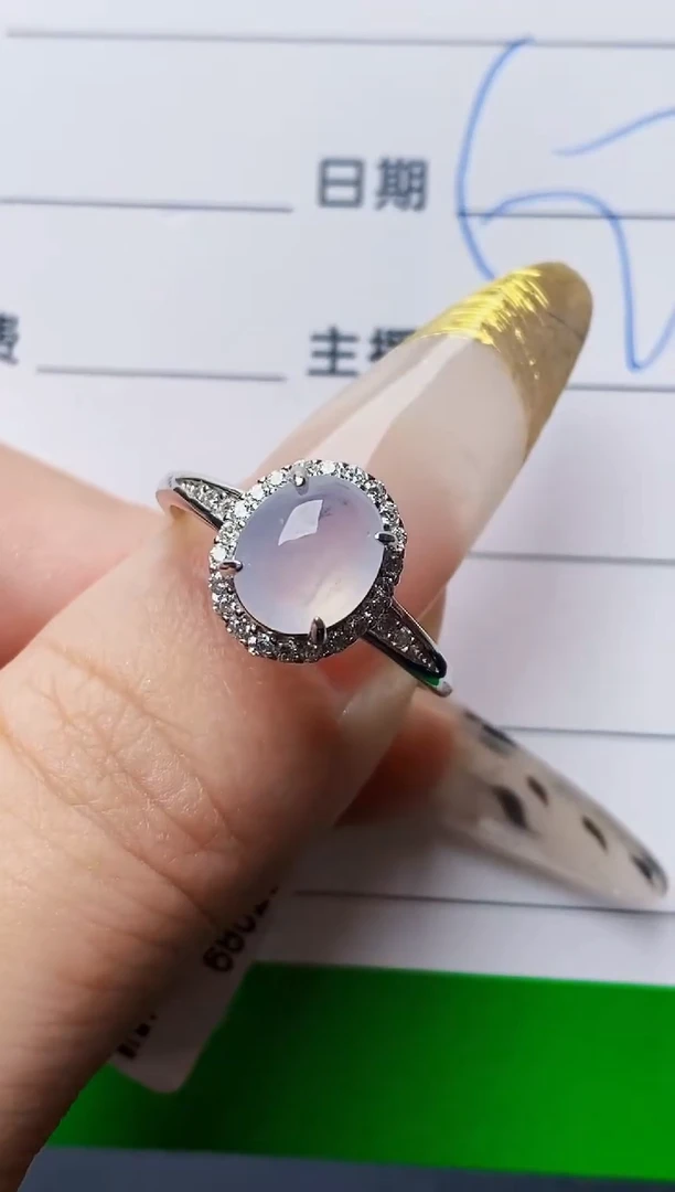 银S925镶嵌戒指翡翠0405