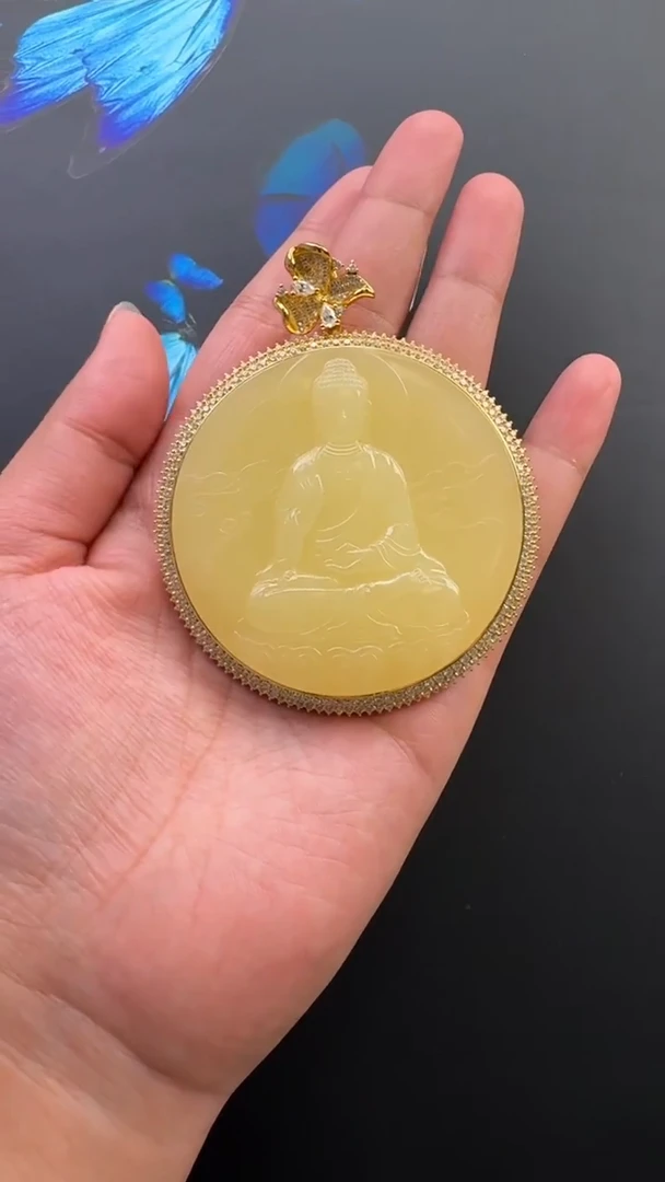 颈饰银S925镶嵌和田玉吊坠