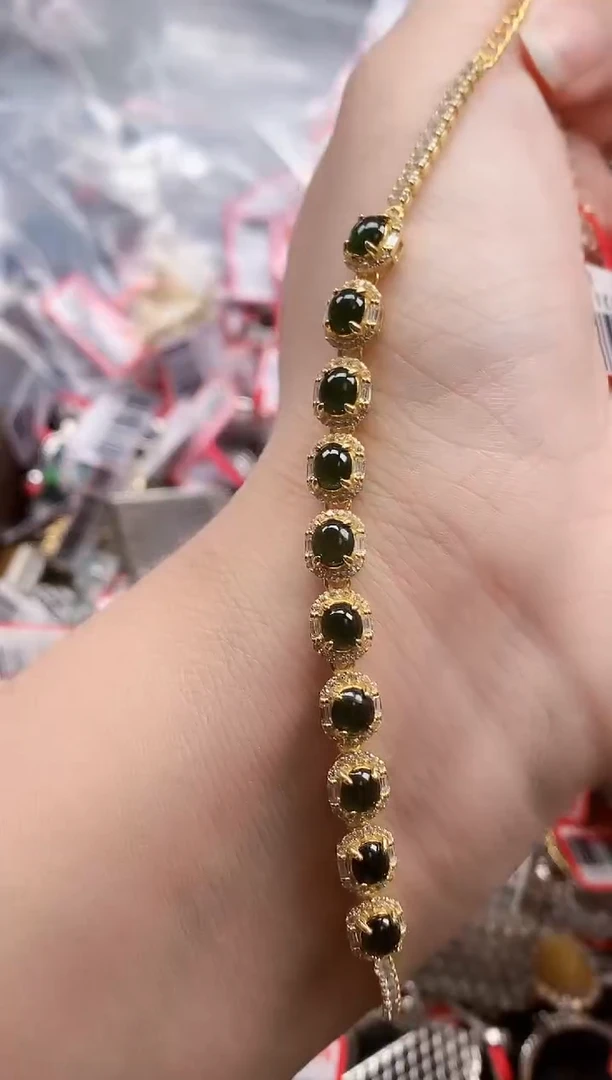 银S925镶嵌戒指翡翠天然A货缅甸翡翠