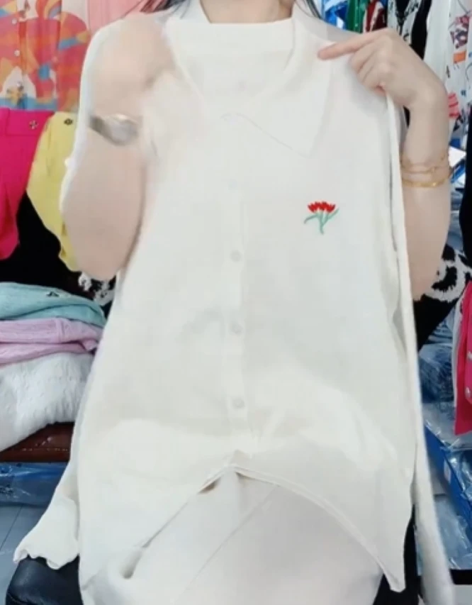 《妞妞》春季新款翻领郁金香针织开衫013744-2