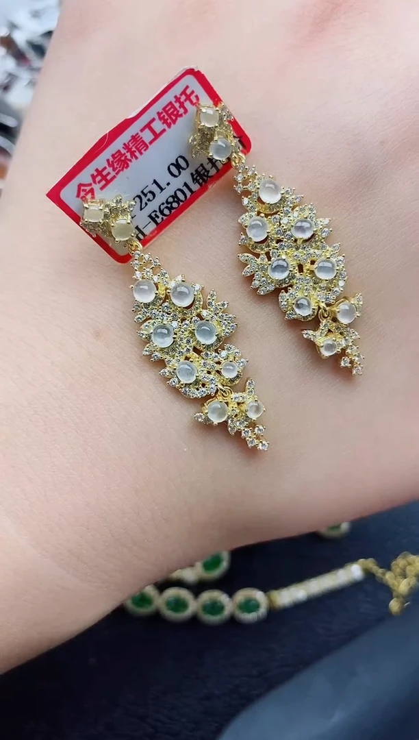 银S925镶嵌戒指翡翠1