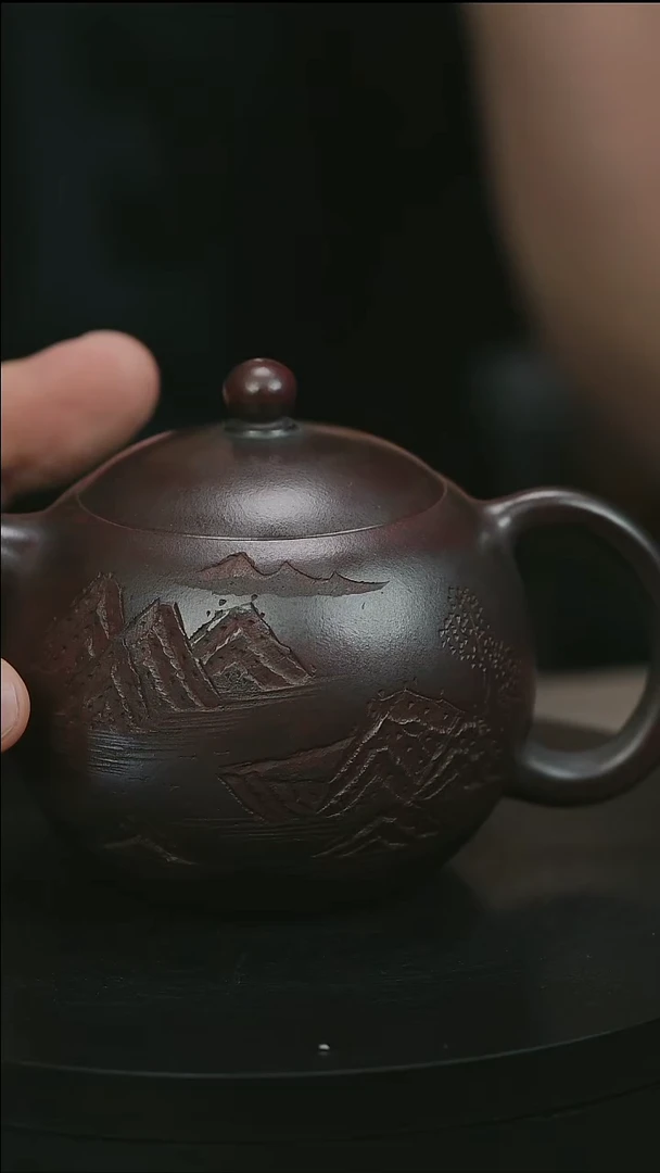 茶壶紫砂H1371谢婷龙山古乌泥观山西施