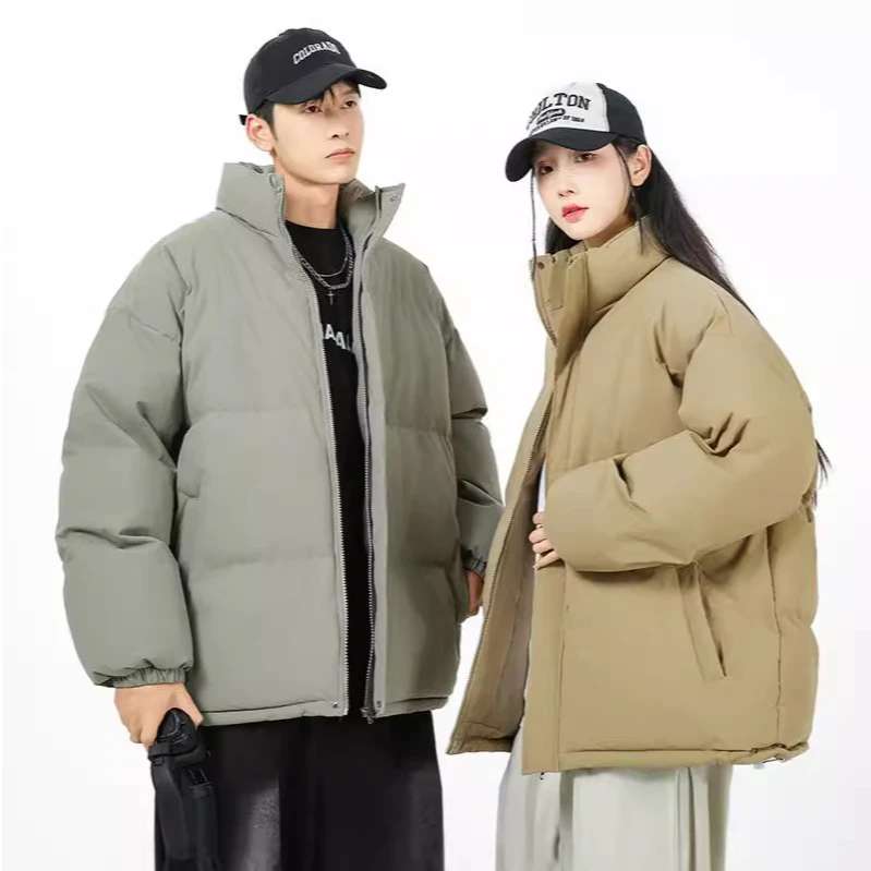 【现货直发】冬季多巴胺色系棉服男女同款立领棉衣加厚保暖情侣棉袄