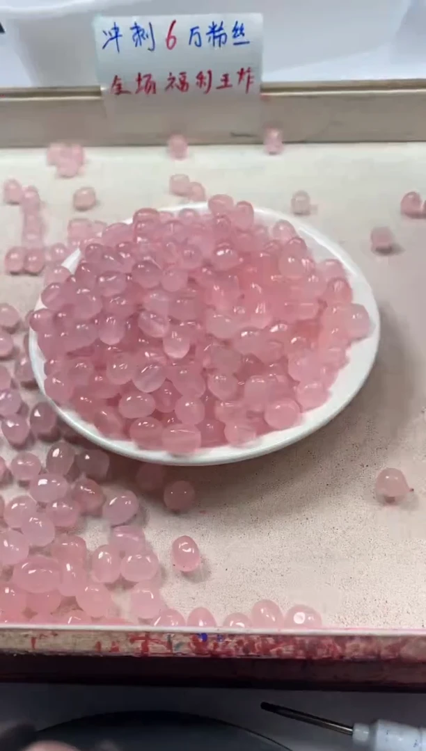 【闪购商品】水晶颈饰未镶嵌w2433粉水晶随形10mm*30颗