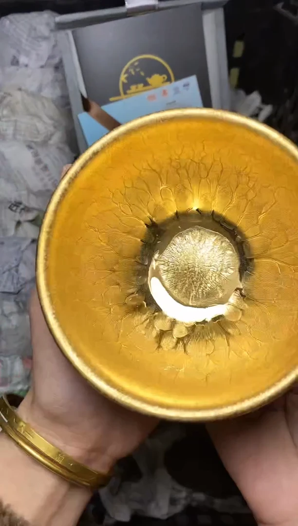 【闪购商品】茶盏鎏金 将军 盏三疯建盏茶器