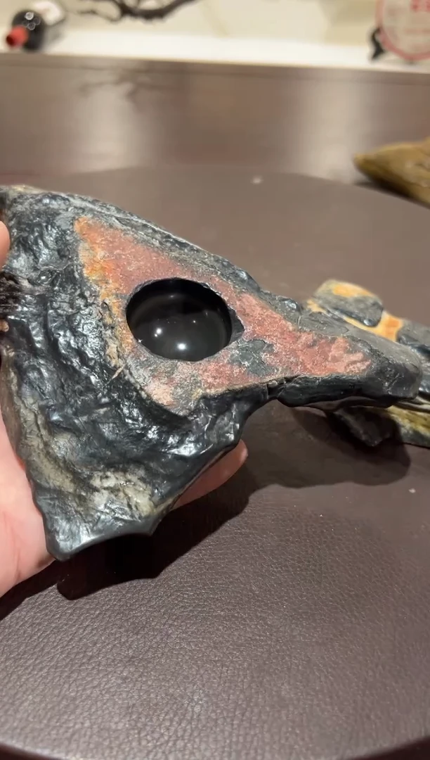 啊*意境典雅砚台烟缸摆件