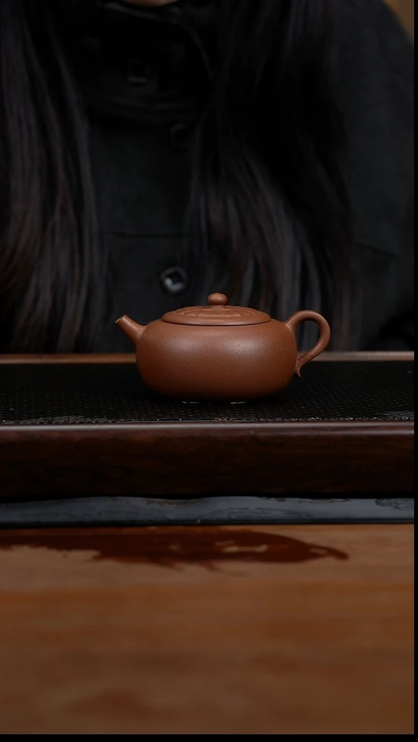 茶壶紫砂180cc黄龙山原矿老段鹿鸣15