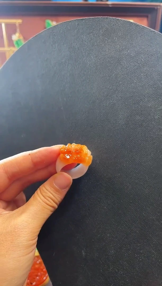翡翠戒指未镶嵌圈口14