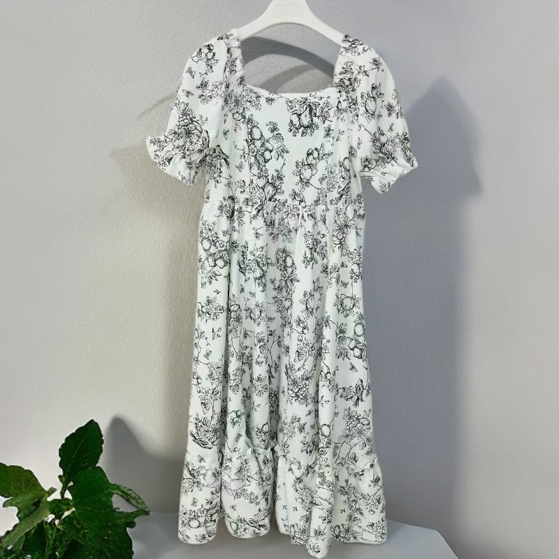 0417夏季新款方领抽绳连衣裙裙子女式桑蚕丝桑蚕丝裙子