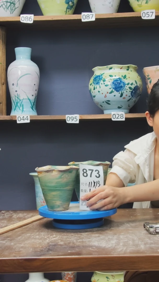 陶瓷景德镇花盆873