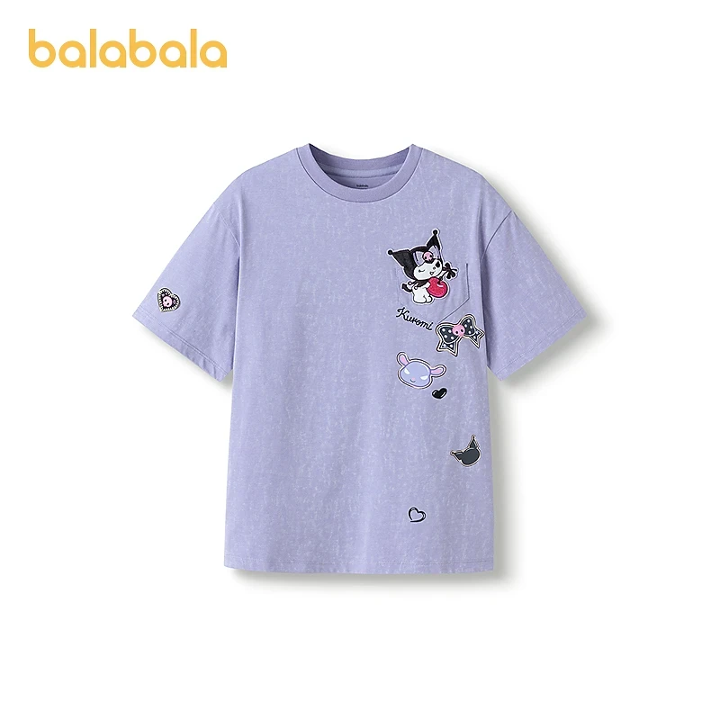 【hellokittyIP商场同款】巴拉巴拉儿童短袖女童t恤2025夏装速干