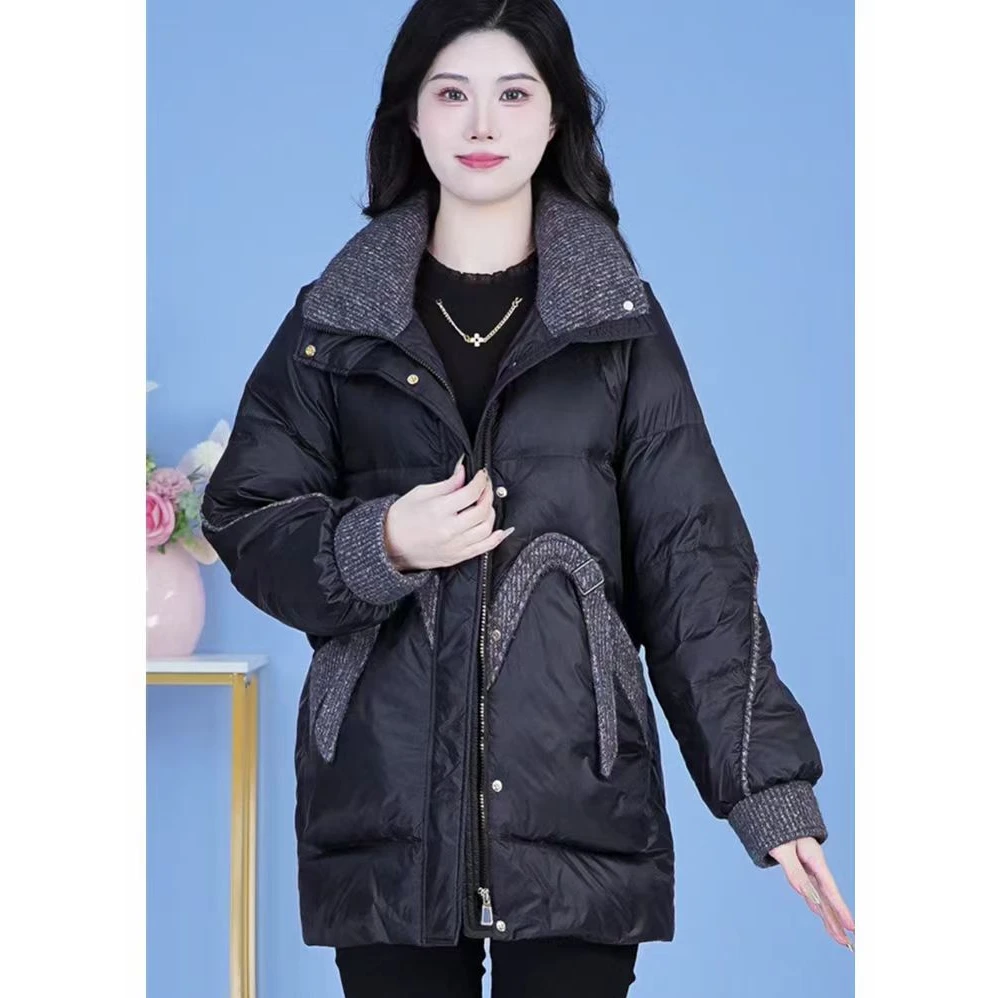 2024年秋冬季新款法式高级感棉服女小个子加厚防风保暖中长款外套