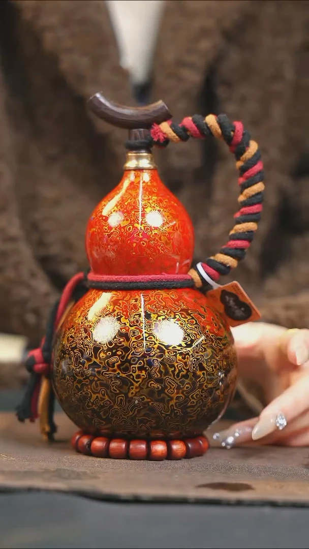 【闪购商品】XM185漆艺酒葫芦不包手串及旋转底座