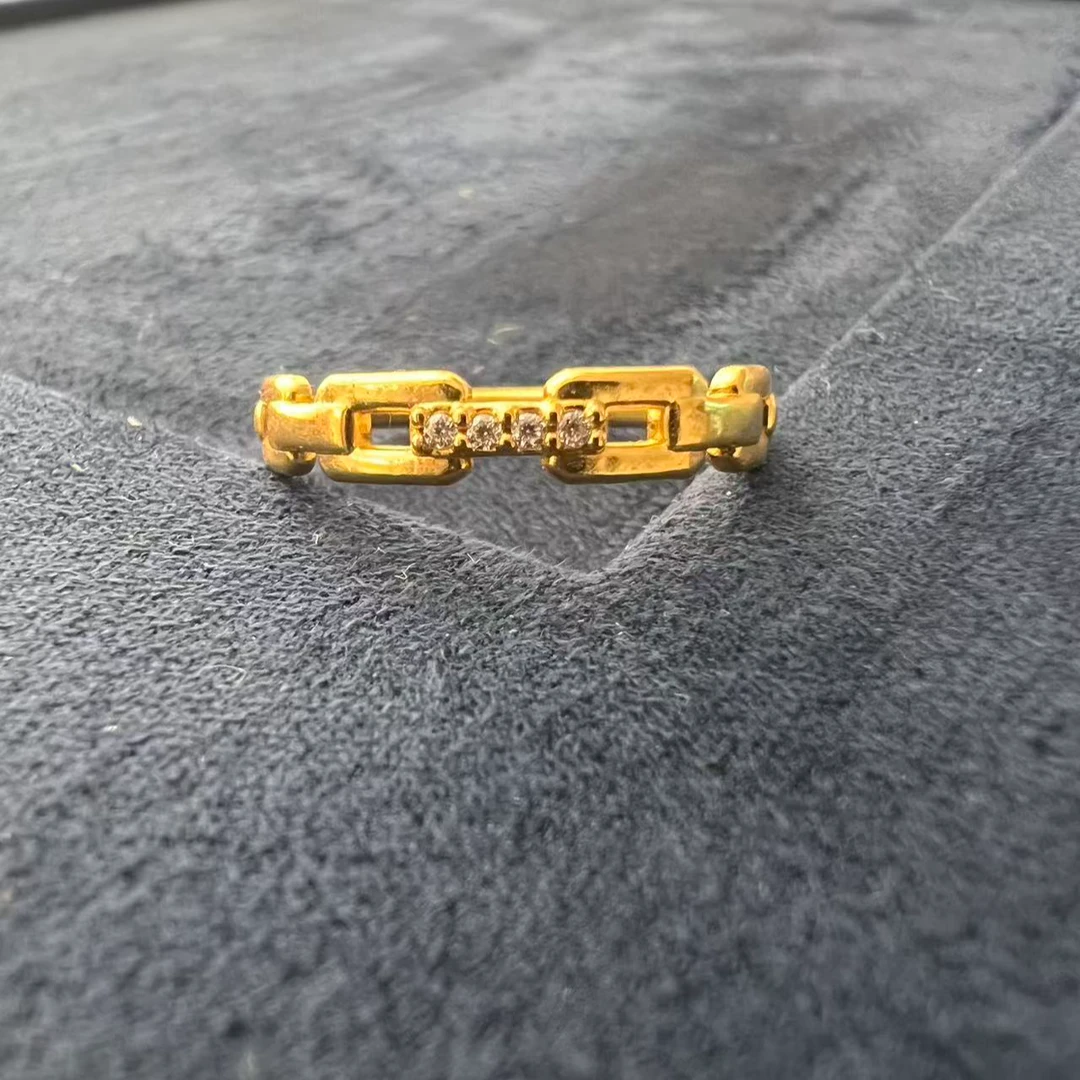 克重0.34 11号 链条6D戒指 足金999