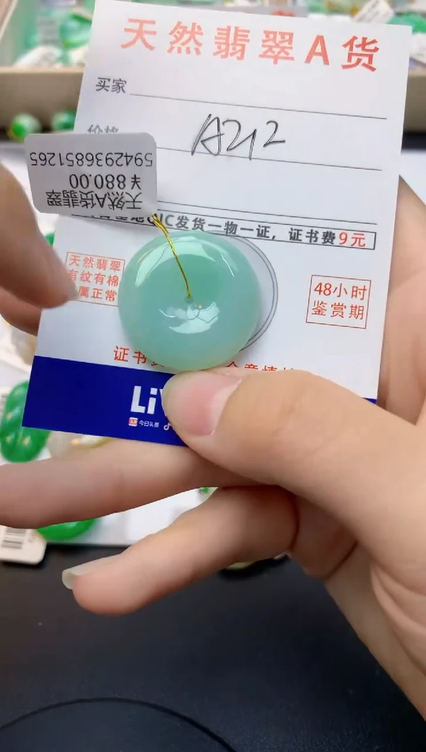 颈饰未镶嵌翡翠天然缅甸A货翡翠百元以上9元证书费自理