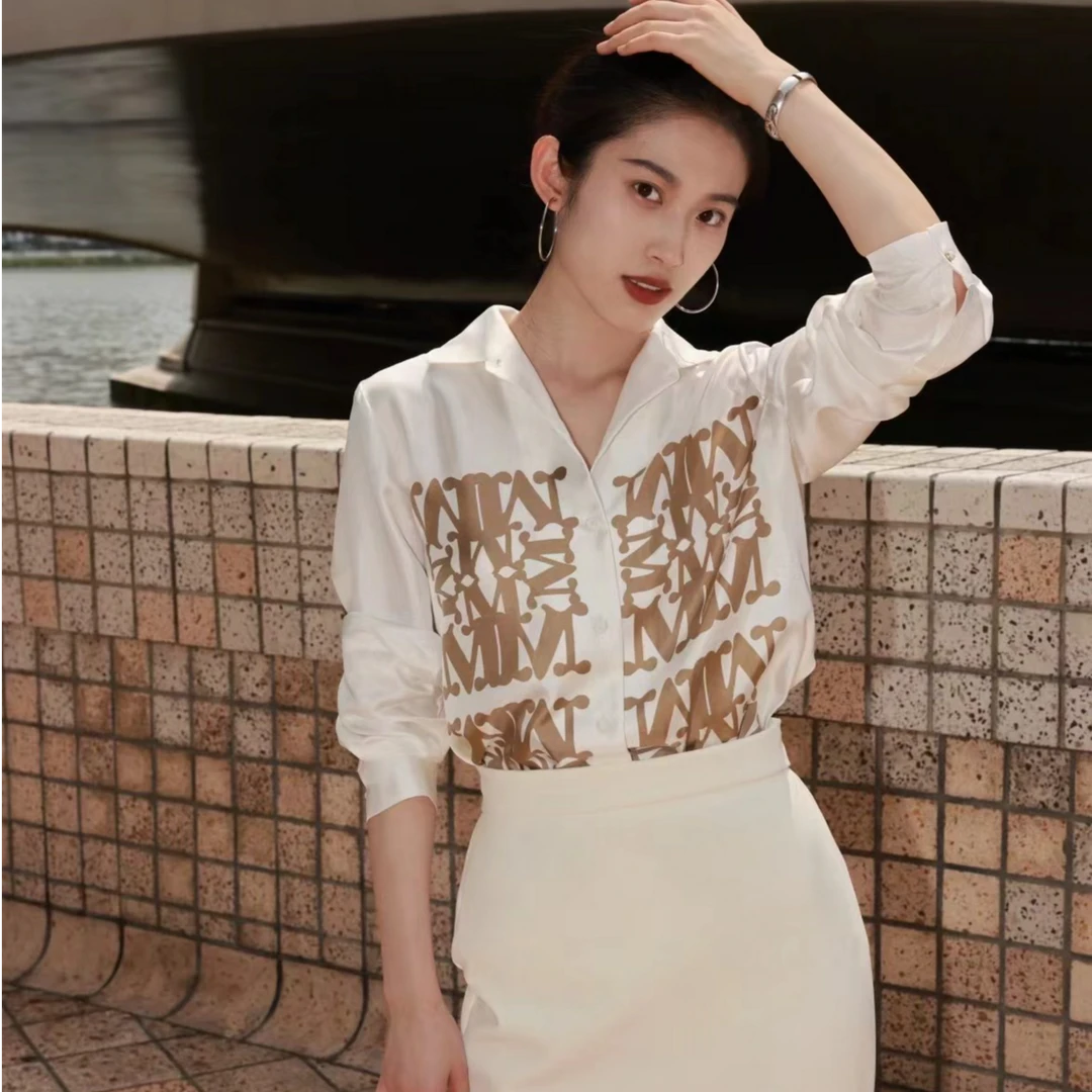 全新未使用 MaxMara 魔方/专柜/爆款刺绣衬衫