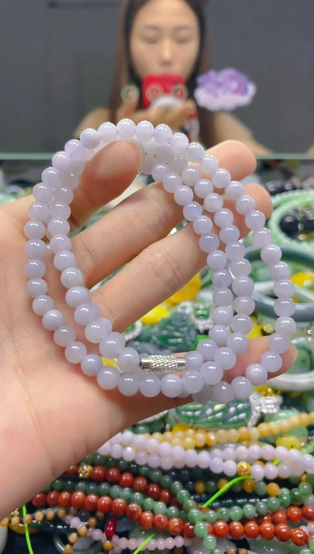 颈饰未镶嵌翡翠5MM/D/翡翠A货，一件也是批发价