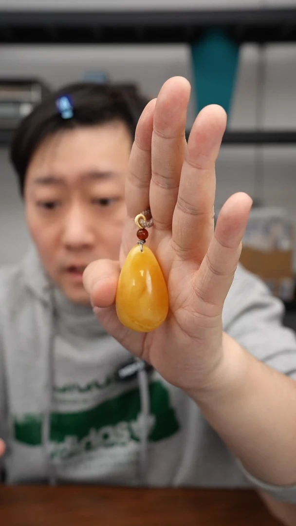 蜜蜡颈饰未镶嵌1226DJ366天然蜜蜡水滴挂件