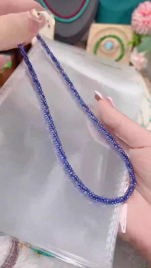 银S925镶嵌颈饰尖晶石紫麻花59.9