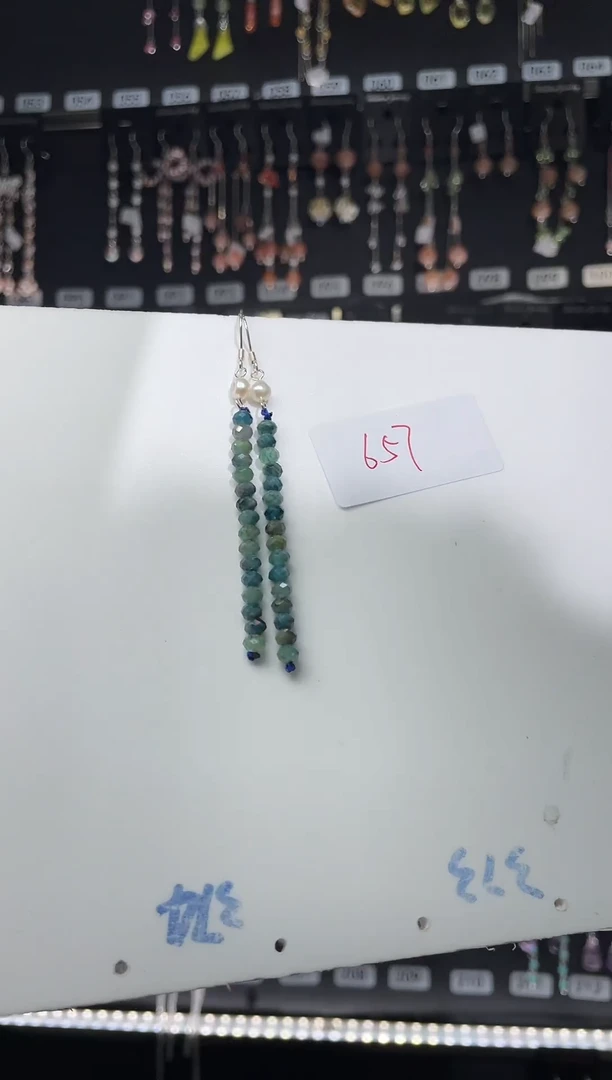 【闪购商品】紫晶耳饰银S925镶嵌银钩银链657