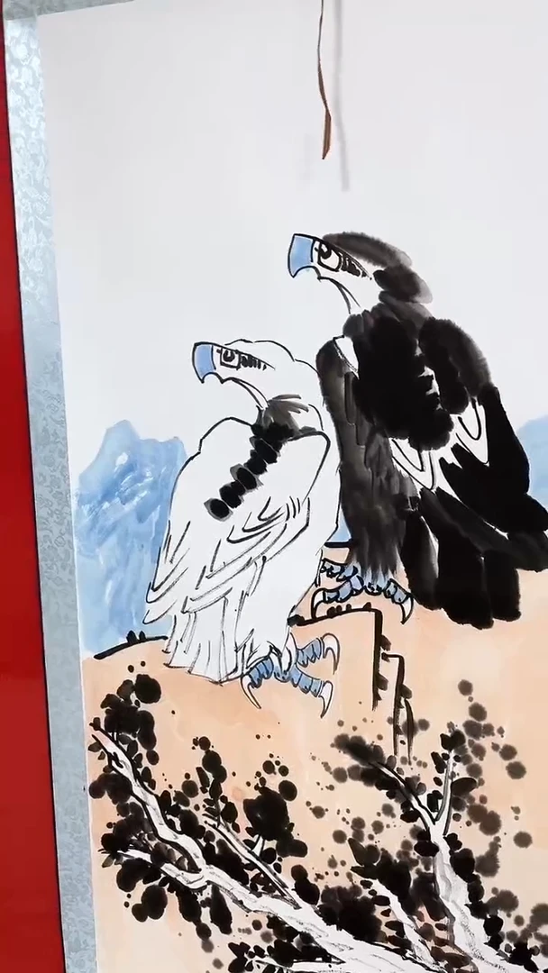 国画陈丽娟-四尺-双鹰