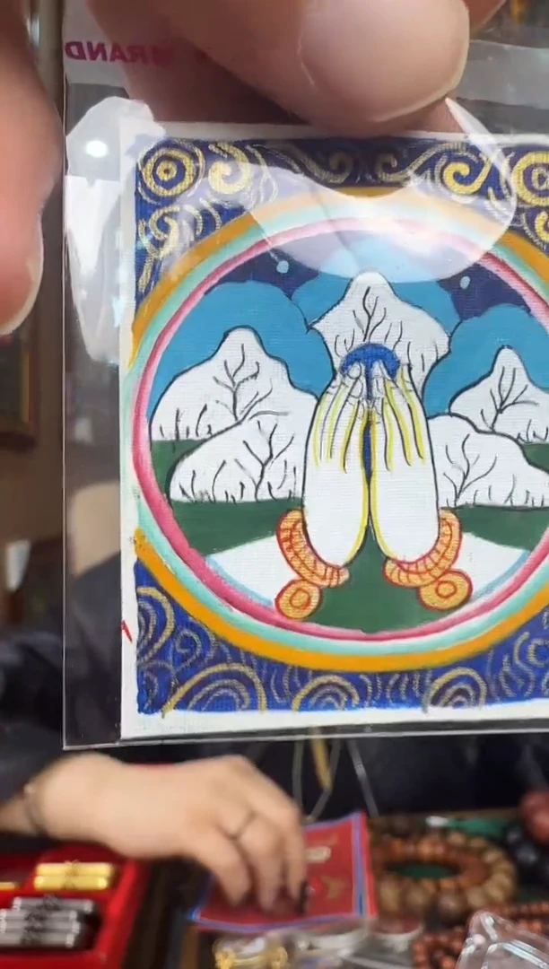 吊坠佛手-热贡纯手绘唐卡