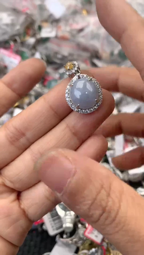 银S925镶嵌戒指翡翠10                2