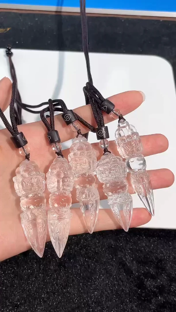 未镶嵌颈饰水晶14号白水晶金刚杵吊坠（多样性发其一）