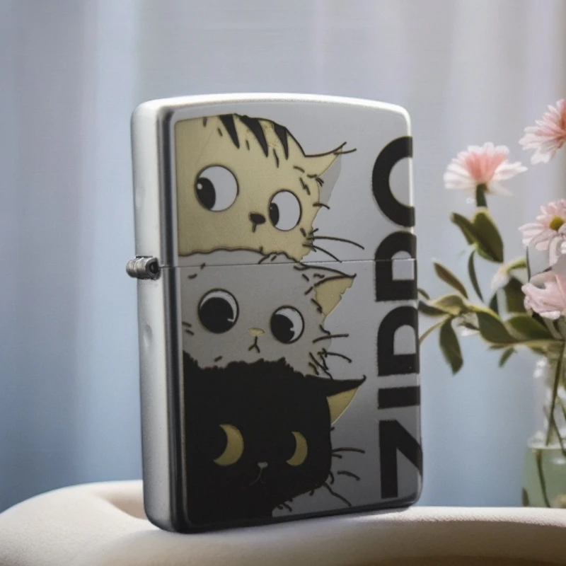 ZIPPO/之宝打火机   猫猫祟祟常规磨砂DYJ1