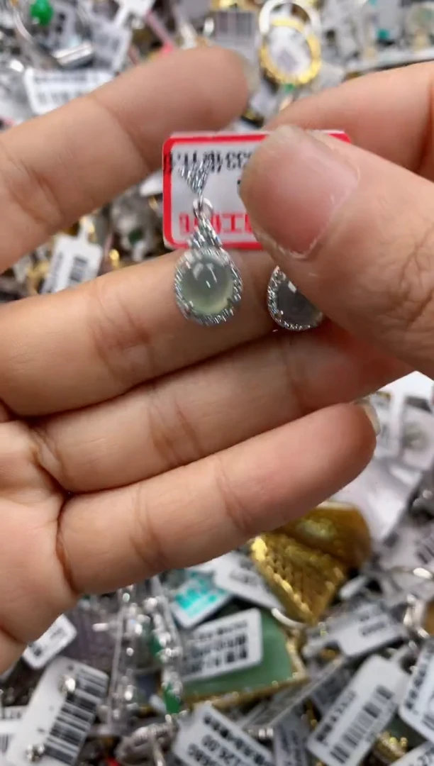 银S925镶嵌戒指翡翠222----10